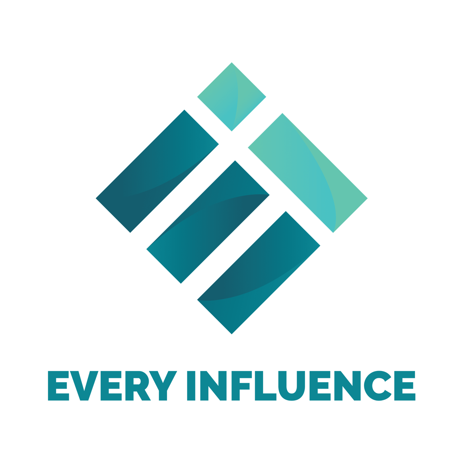 Logo of Every Influence featuring stylized text with a transparent background.