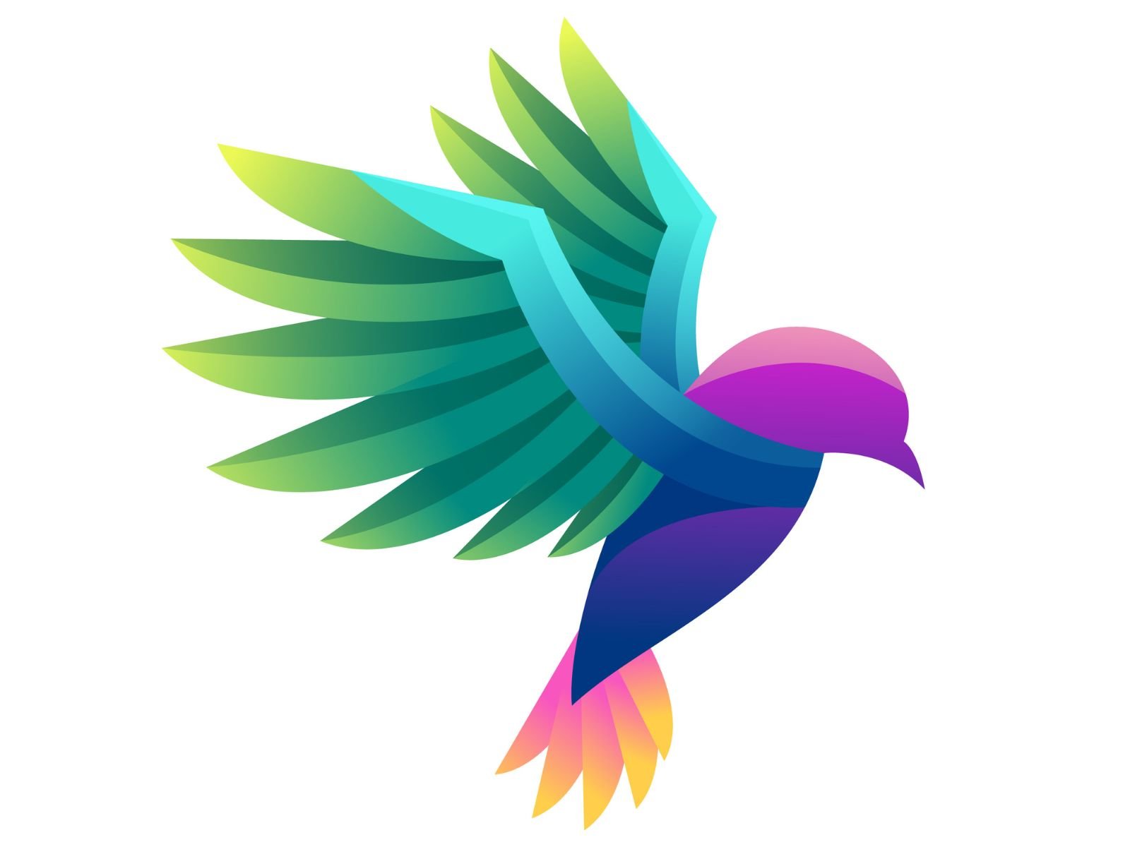 Logo design featuring a modern, abstract symbol with bold typography in blue and gray colors.