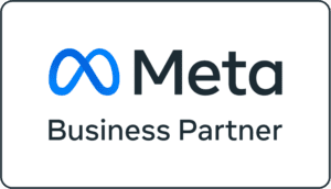 Logo of Meta Partner featuring the Meta symbol with the text "Meta Partner" underneath on a white background.