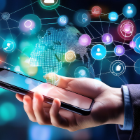 Icons of popular social media platforms arranged in a grid on a light background.