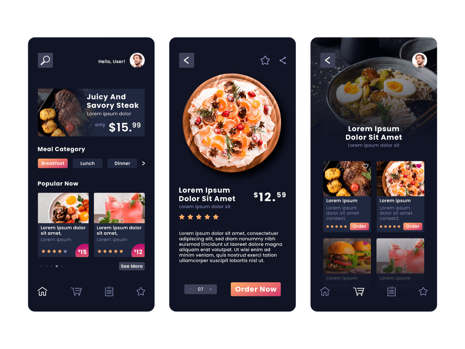 Screenshot of a mobile app design portfolio showcasing various app interfaces and UX wireframes.