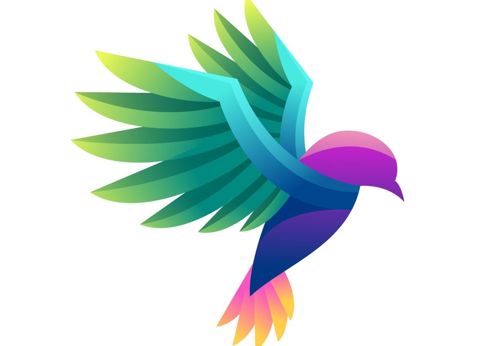 Logo design featuring a modern, abstract symbol with bold typography in blue and gray colors.